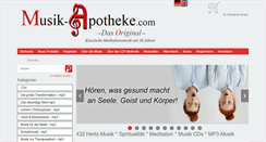 Desktop Screenshot of musik-apotheke.com